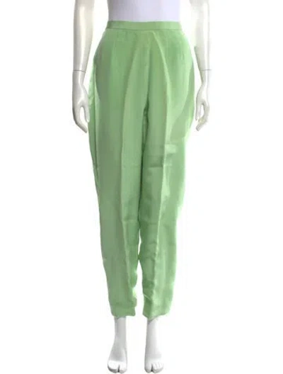 Pre-owned Carolina Herrera Straight Leg Pants In Green