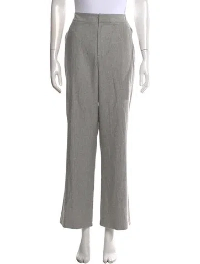 Pre-owned Carolina Herrera Straight Leg Pants In Grey