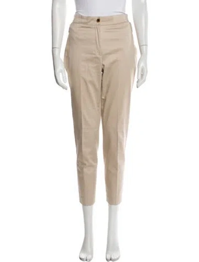 Pre-owned Carolina Herrera Straight Leg Pants In Neutral
