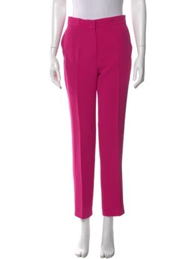 Pre-owned Carolina Herrera Straight Leg Pants In Pink