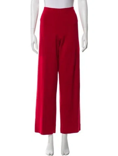 Pre-owned Carolina Herrera Straight Leg Pants W/ Tags In Red