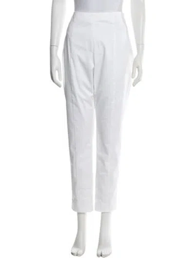 Pre-owned Carolina Herrera Straight Leg Pants W/ Tags In White