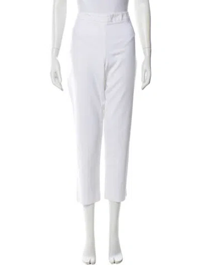 Pre-owned Carolina Herrera Straight Leg Pants In White