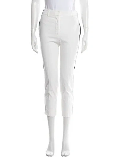 Pre-owned Carolina Herrera Straight Leg Pants In White