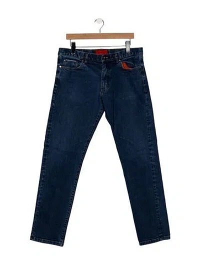 Pre-owned Carolina Herrera Straight-leg Jeans In Blue