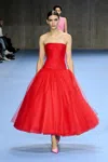 Carolina Herrera Embellished Tulle Midi Dress In Multi