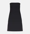 Carolina Herrera Strapless Draped Minidress In White