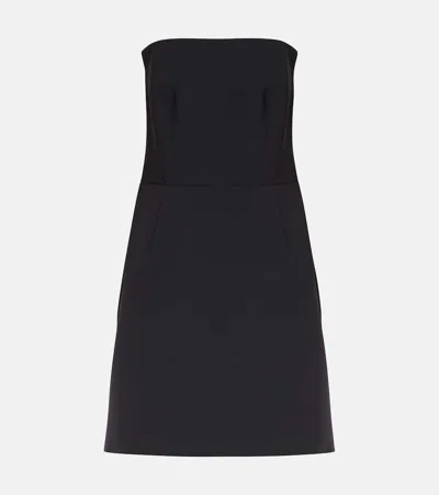 Carolina Herrera Strapless Draped Minidress In White