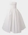 Carolina Herrera Strapless Brocade Midi Dress