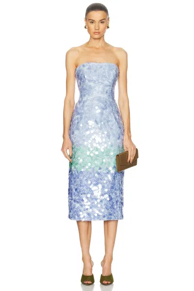 CAROLINA HERRERA STRAPLESS MIDI DRESS