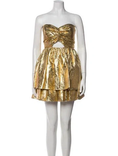 Pre-owned Carolina Herrera Strapless Mini Dress