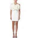 Carolina Herrera Ruffled Mini Strapless Dress In White Silk Crepe In White