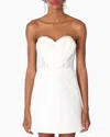 Carolina Herrera Strapless Sweetheart Neck Mini Dress In Off White