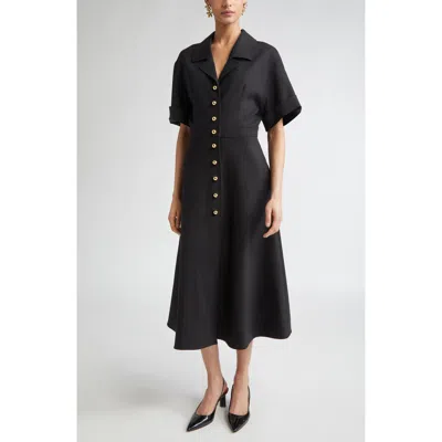 Carolina Herrera Stretch Virgin Wool Midi Dress