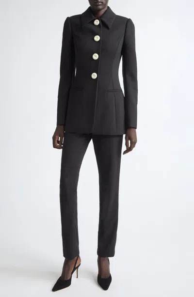 Carolina Herrera Stretch Wool Cigarette Pants In Black