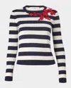 Carolina Herrera Embellished Knit Silk-cotton Sweater