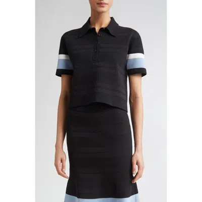 Carolina Herrera Stripe Knit Polo
