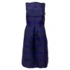 Carolina Herrera Striped Cocktail Dress In Blue Silk In Blue