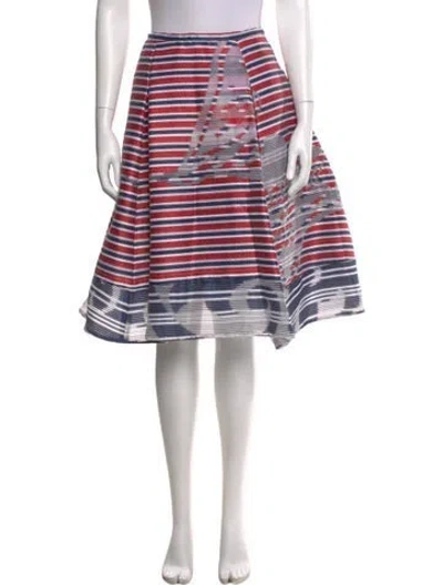 Pre-owned Carolina Herrera Striped Knee-length Skirt In Multicolor