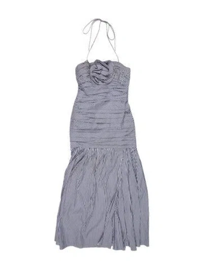 Pre-owned Carolina Herrera Striped Long Dress In Blue