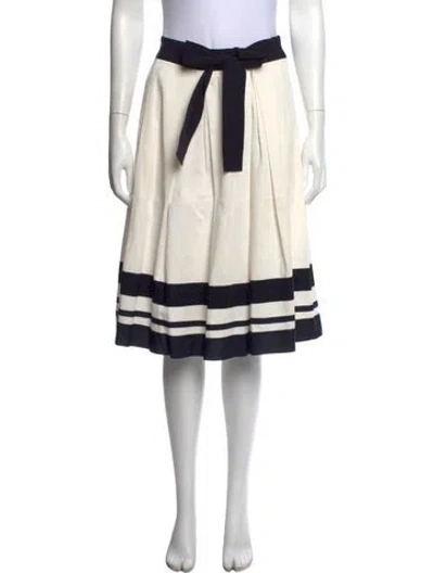 Pre-owned Carolina Herrera Striped Midi Length Skirt In Multi