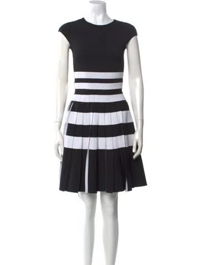 Pre-owned Carolina Herrera Striped Mini Dress In Multi