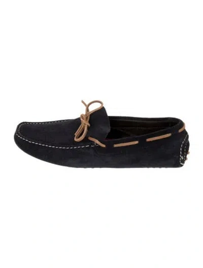 Pre-owned Carolina Herrera Suede Loafers In Blue
