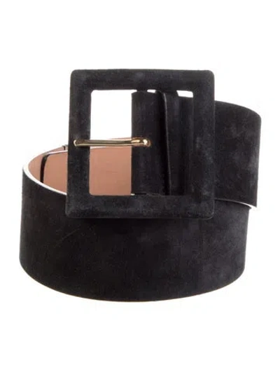 Pre-owned Carolina Herrera Suede Waist Belt In Black