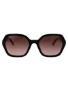 Carolina Herrera Her Geometric-frame Sunglasses In Black