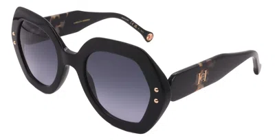 Carolina Herrera Sunglasses Her 0126/s-wr7-52-24-145 Non-polarized In Black