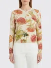 Carolina Herrera Floral Print Cardigan Sweaters And Cardigans White In Multi