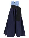 Carolina Herrera Sweetheart Dress In Blue