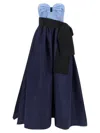 Carolina Herrera Sweetheart Dress In Blue