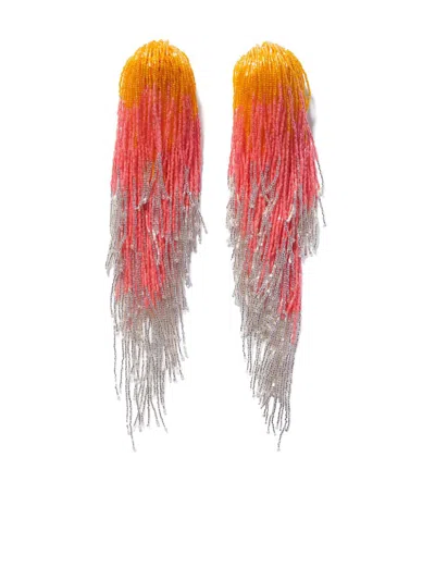 Carolina Herrera Tassel Dangle Earrings In Yellow