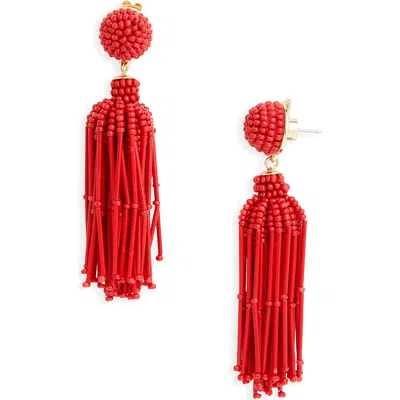 Carolina Herrera Tassel Earrings In Red