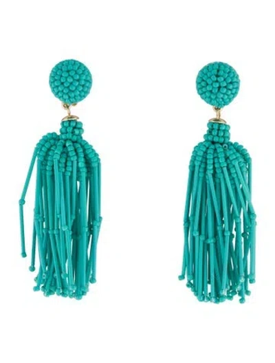 Pre-owned Carolina Herrera Tassel Earrings In Multi