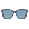 Carolina Herrera Teal Square Ladies Sunglasses Ch 0045/s 04lz/ku 57 In Teal / Violet
