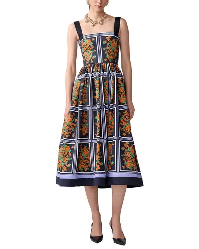 Carolina Herrera Thick Strap Full Midi Dress In Multi