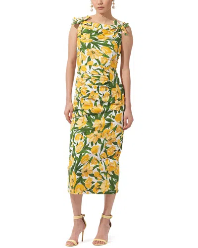 CAROLINA HERRERA CAROLINA HERRERA THIN BOW STRAP MIDI DRESS