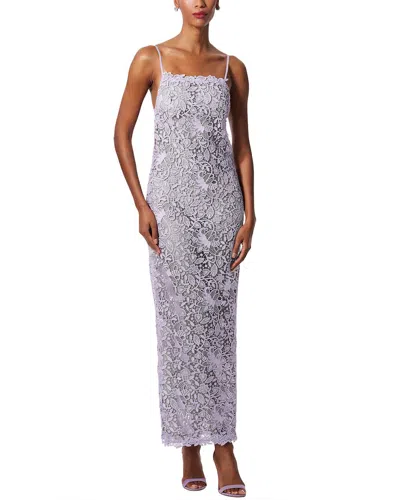 Carolina Herrera Thin Strap Lace Column Gown In Purple