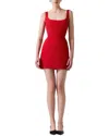Carolina Herrera Thin Strap Scoop Neck Silk Mini Dress In Red