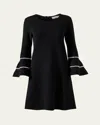 Carolina Herrera Pearl-detailing Mini Dress In Black