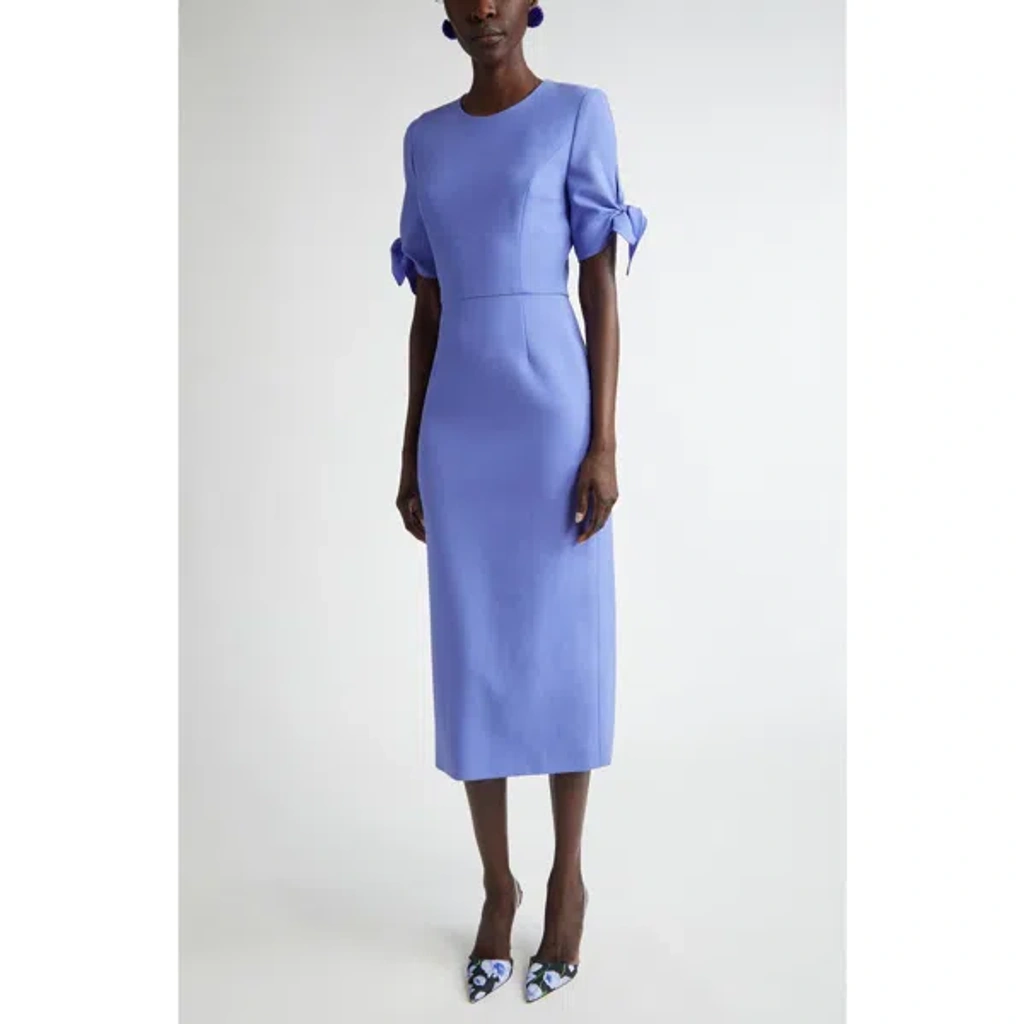 delphinium blue dress Blaire Midi Dress In Delphinium Blue – Victoria Beckham UK main image 0