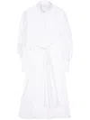 Carolina Herrera Tied-waist Cotton Shirtdress In White