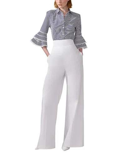 CAROLINA HERRERA TIERED RUFFLED SLEEVE BLOUSE