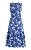 Carolina Herrera Tiered Stretch-cotton Midi Dress In White