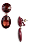 Carolina Herrera Faux Pearl Disc Stud Earrings In Currant