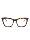 Carolina Herrera Tortoiseshell Cat-eye Glasses In 褐色
