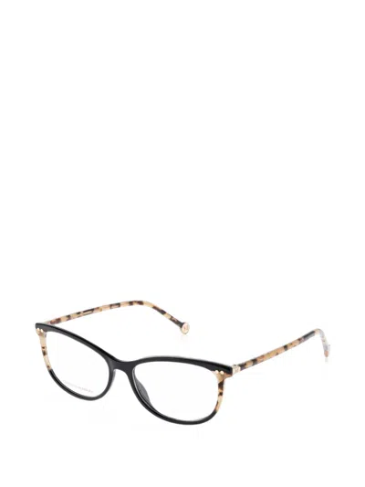 Carolina Herrera Tortoiseshell Rectangle-frame Glasses In Multi
