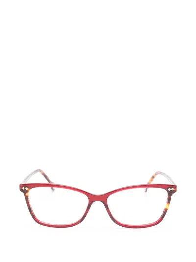 Carolina Herrera Tortoiseshell-effect Cat-eye Frame Glasses In Pink